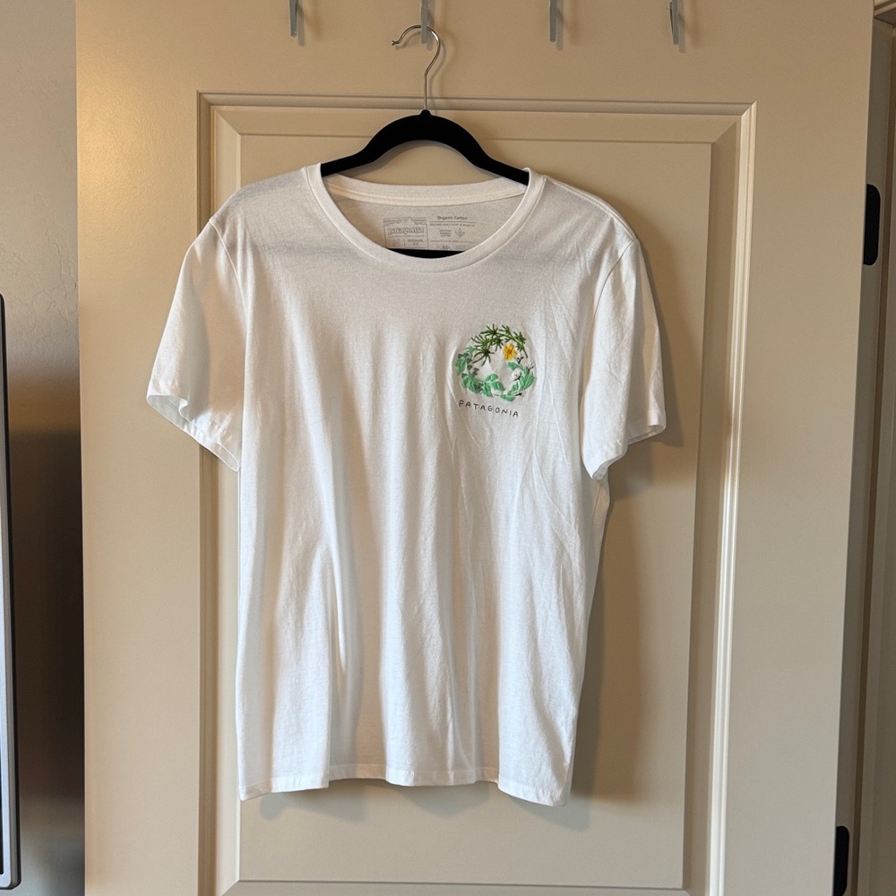 Patagonia White Tee with Floral Graphic